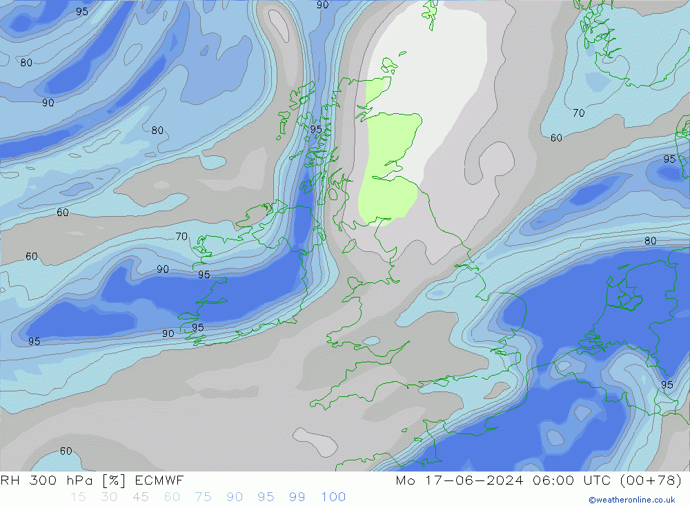 RH 300 hPa ECMWF  17.06.2024 06 UTC