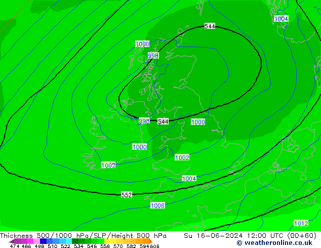 Thck 500-1000hPa ECMWF  16.06.2024 12 UTC