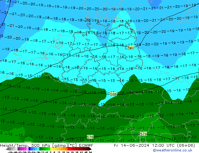 Z500/Rain (+SLP)/Z850 ECMWF pt. 14.06.2024 12 UTC