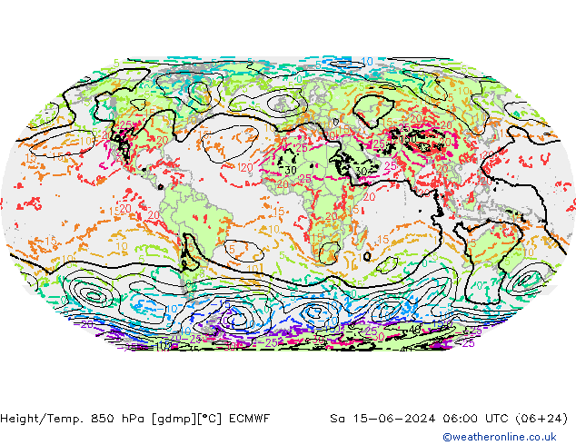 Z500/Rain (+SLP)/Z850 ECMWF So 15.06.2024 06 UTC