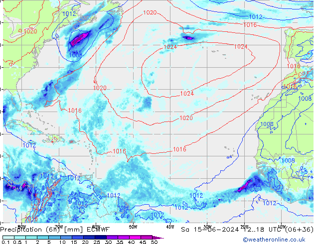 Z500/Regen(+SLP)/Z850 ECMWF za 15.06.2024 18 UTC