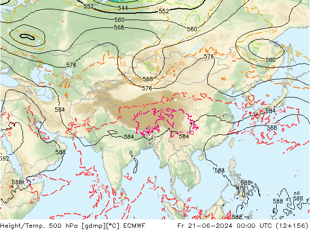 Z500/Rain (+SLP)/Z850 ECMWF Pá 21.06.2024 00 UTC