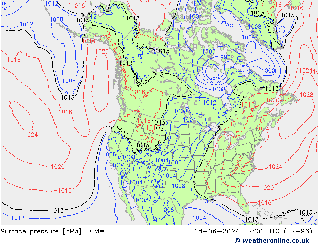 pression de l'air ECMWF mar 18.06.2024 12 UTC