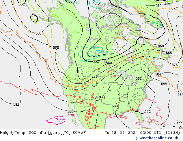 Z500/Rain (+SLP)/Z850 ECMWF Di 18.06.2024 00 UTC