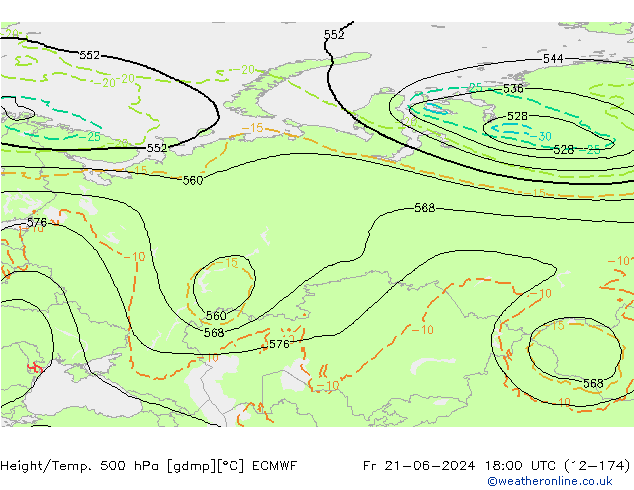 Z500/Rain (+SLP)/Z850 ECMWF pt. 21.06.2024 18 UTC