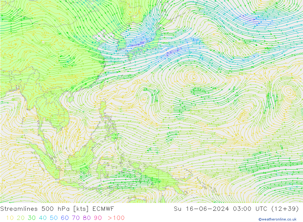 Streamlines 500 hPa ECMWF Su 16.06.2024 03 UTC