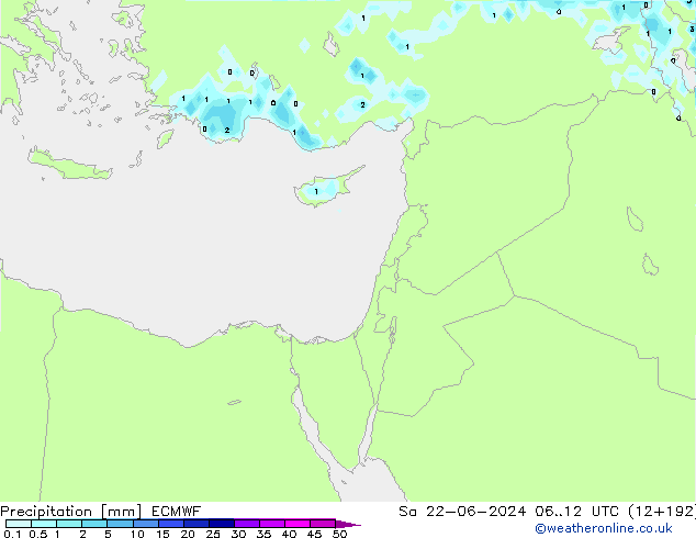 Yağış ECMWF Cts 22.06.2024 12 UTC
