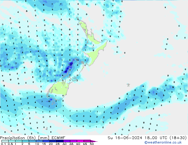 Z500/Rain (+SLP)/Z850 ECMWF So 16.06.2024 00 UTC