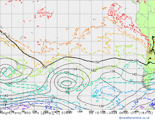 Z500/Rain (+SLP)/Z850 ECMWF sam 15.06.2024 06 UTC