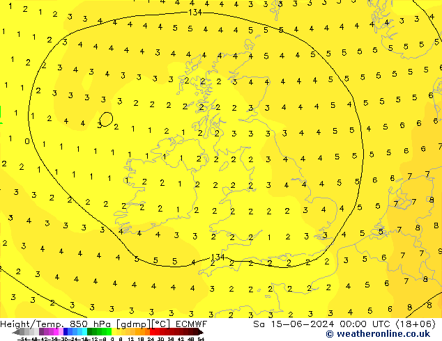 Z500/Rain (+SLP)/Z850 ECMWF  15.06.2024 00 UTC