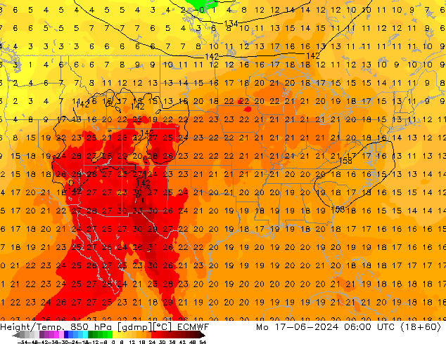 Z500/Rain (+SLP)/Z850 ECMWF Mo 17.06.2024 06 UTC