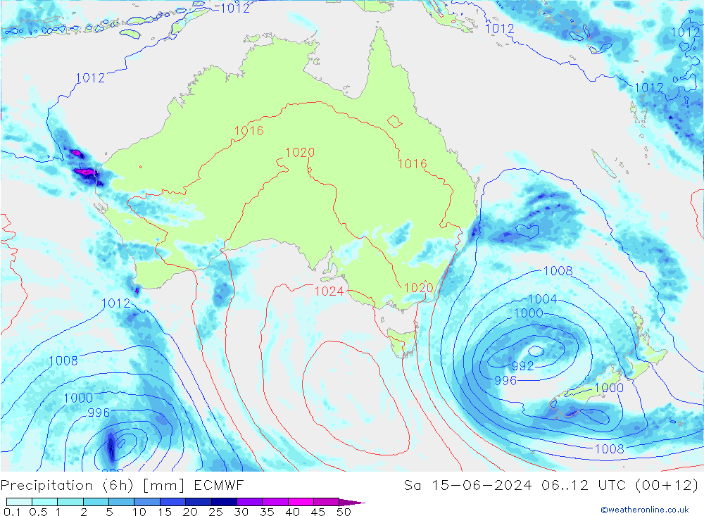 Z500/Rain (+SLP)/Z850 ECMWF So 15.06.2024 12 UTC