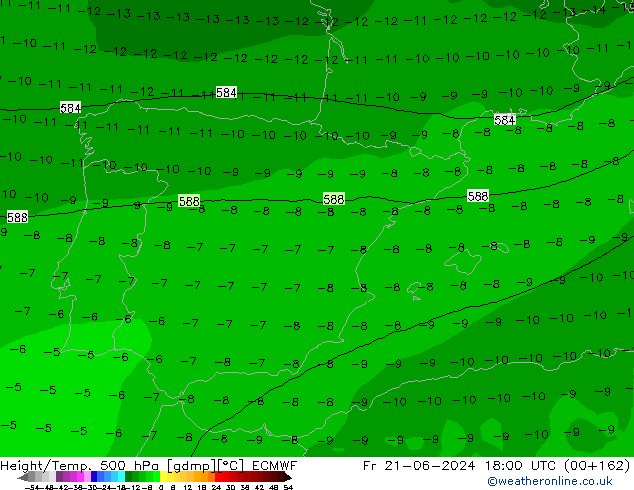 Z500/Rain (+SLP)/Z850 ECMWF Fr 21.06.2024 18 UTC