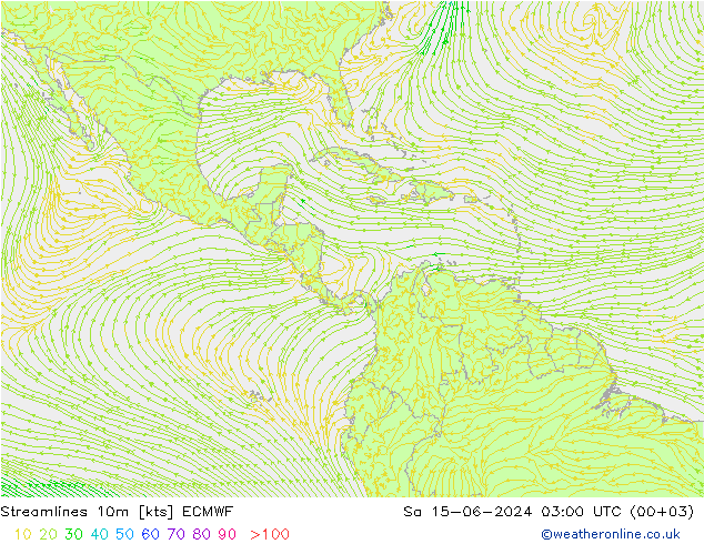 Rüzgar 10m ECMWF Cts 15.06.2024 03 UTC