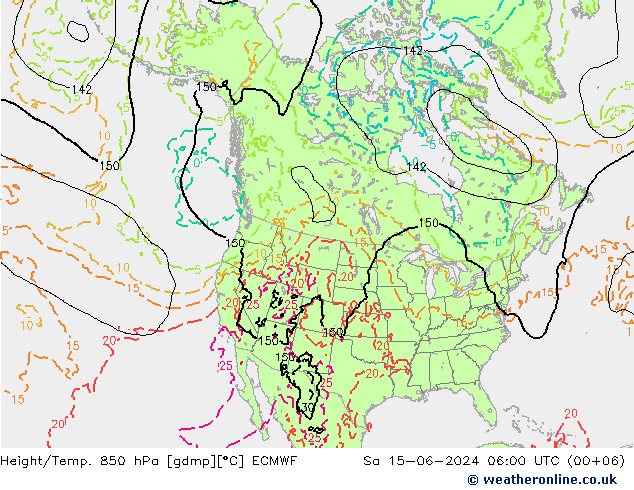 Z500/Rain (+SLP)/Z850 ECMWF  15.06.2024 06 UTC