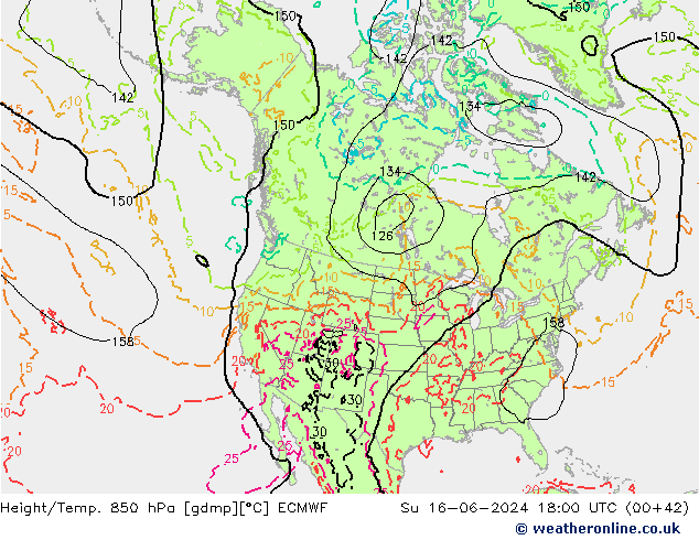 Z500/Rain (+SLP)/Z850 ECMWF dom 16.06.2024 18 UTC