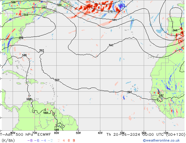 T-Adv. 500 hPa ECMWF jeu 20.06.2024 00 UTC