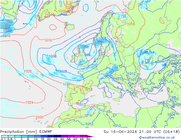 opad ECMWF nie. 16.06.2024 00 UTC