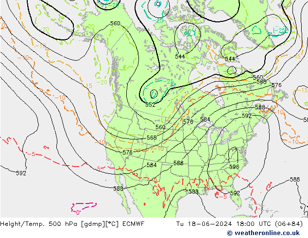 Z500/Rain (+SLP)/Z850 ECMWF mar 18.06.2024 18 UTC