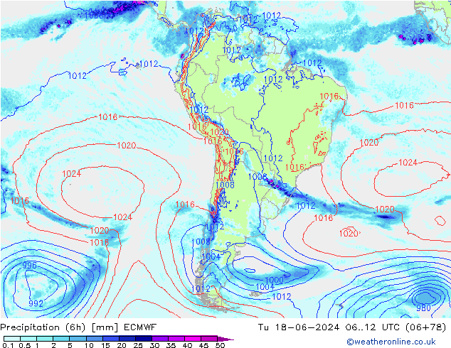 Z500/Rain (+SLP)/Z850 ECMWF Ter 18.06.2024 12 UTC