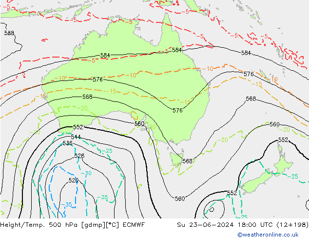 Z500/Rain (+SLP)/Z850 ECMWF ��� 23.06.2024 18 UTC