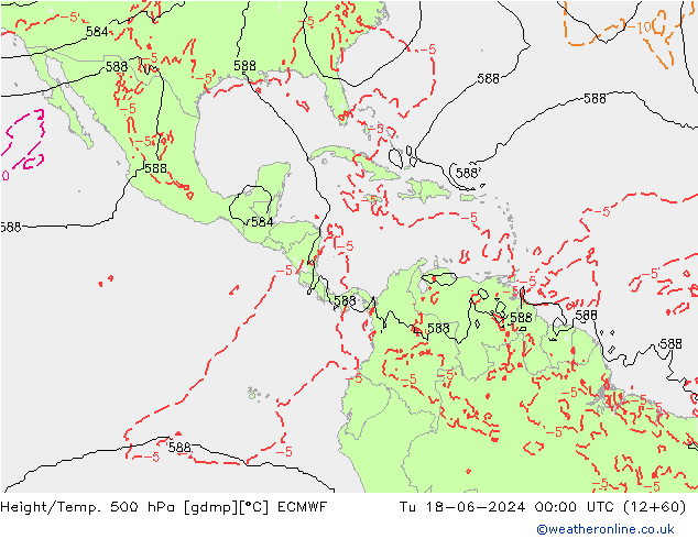Z500/Rain (+SLP)/Z850 ECMWF Ter 18.06.2024 00 UTC
