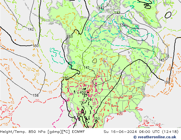 Z500/Rain (+SLP)/Z850 ECMWF Вс 16.06.2024 06 UTC