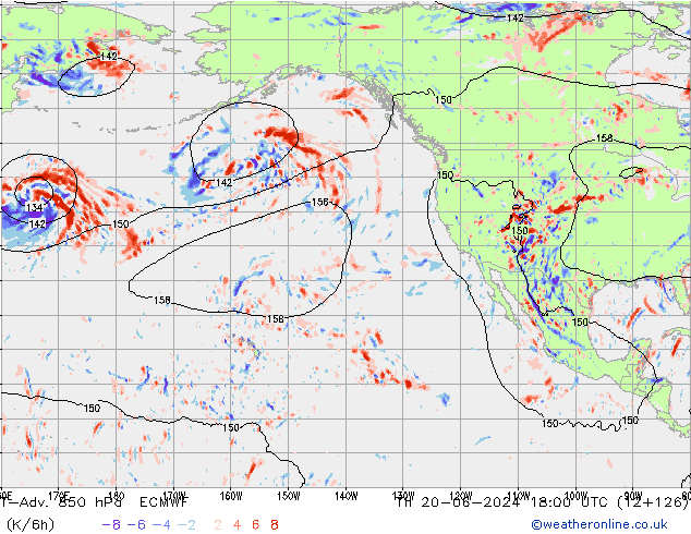 T-Adv. 850 hPa ECMWF do 20.06.2024 18 UTC