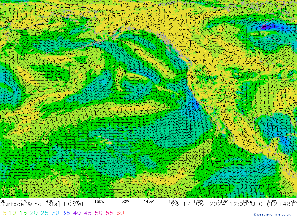 Yağış 6sa/Rüz. 10m/950 ECMWF Pzt 17.06.2024 12 UTC