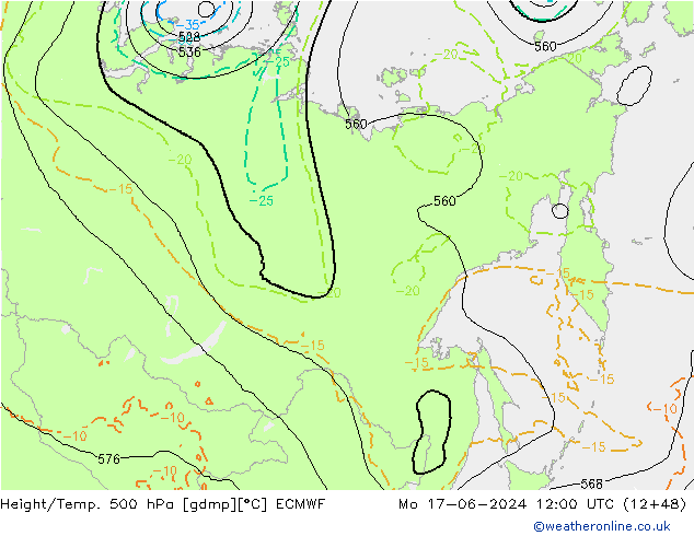 Z500/Rain (+SLP)/Z850 ECMWF Seg 17.06.2024 12 UTC