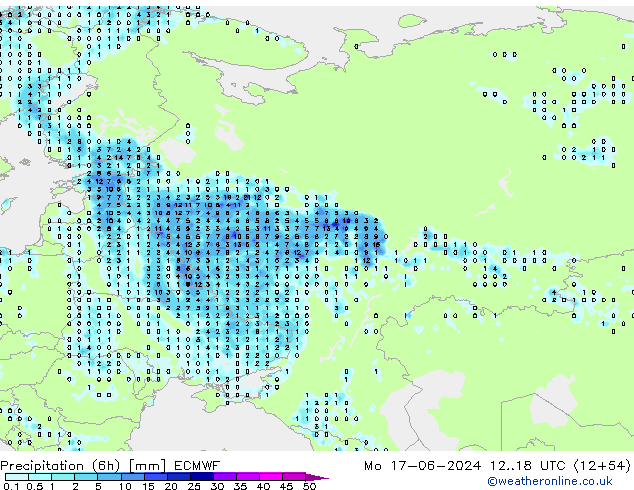 Z500/Rain (+SLP)/Z850 ECMWF Po 17.06.2024 18 UTC