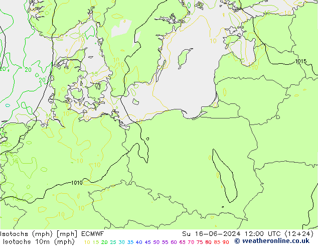 Isotachs (mph) ECMWF Su 16.06.2024 12 UTC