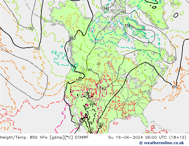 Z500/Rain (+SLP)/Z850 ECMWF  16.06.2024 06 UTC
