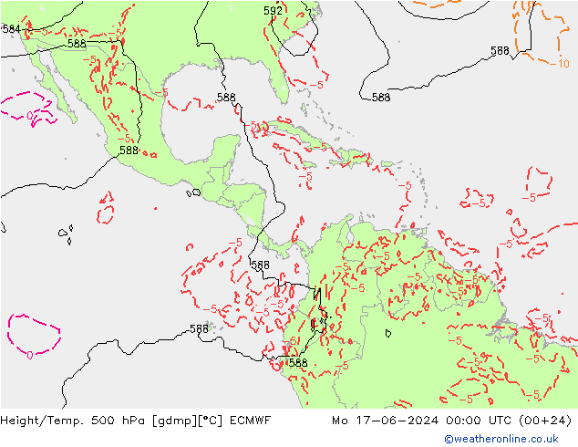 Z500/Rain (+SLP)/Z850 ECMWF Mo 17.06.2024 00 UTC