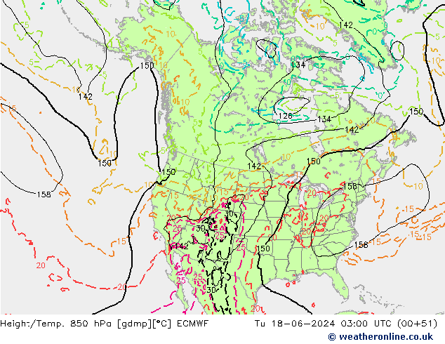 Height/Temp. 850 hPa ECMWF Ter 18.06.2024 03 UTC