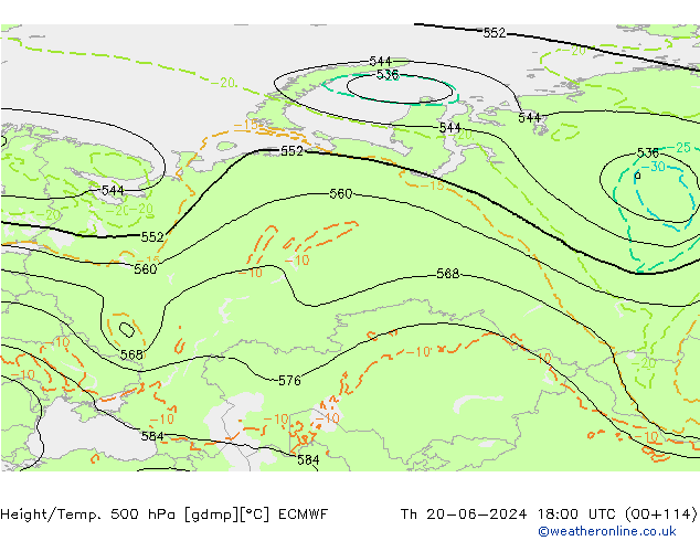Z500/Regen(+SLP)/Z850 ECMWF do 20.06.2024 18 UTC