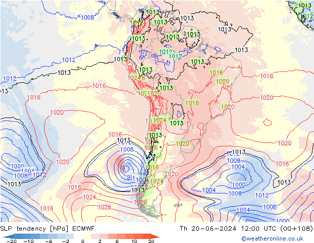tendencja ECMWF czw. 20.06.2024 12 UTC