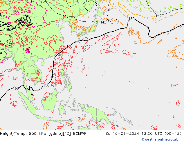 Z500/Rain (+SLP)/Z850 ECMWF Su 16.06.2024 12 UTC