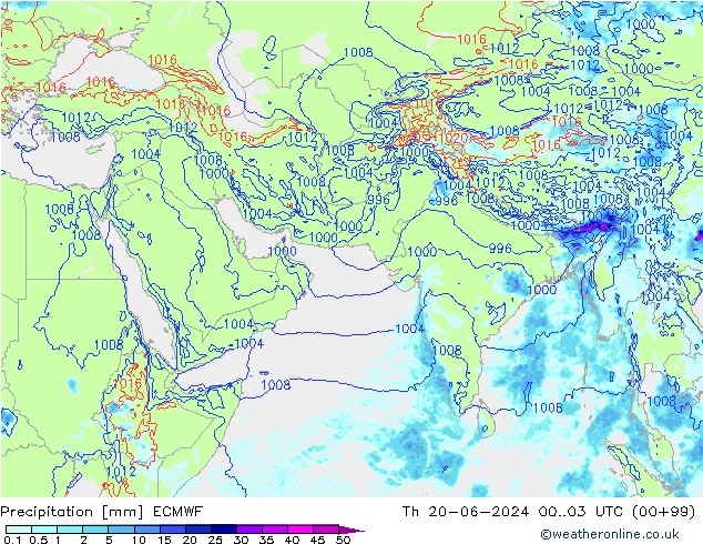 Precipitación ECMWF jue 20.06.2024 03 UTC