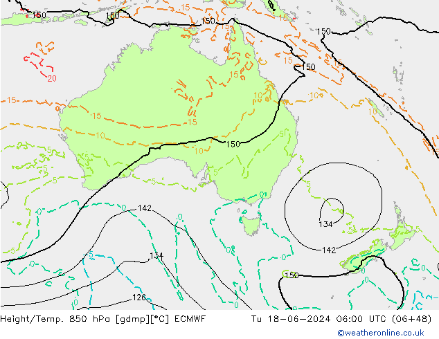 Z500/Regen(+SLP)/Z850 ECMWF di 18.06.2024 06 UTC