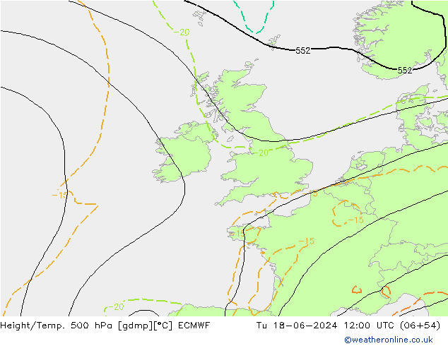 Z500/Rain (+SLP)/Z850 ECMWF  18.06.2024 12 UTC