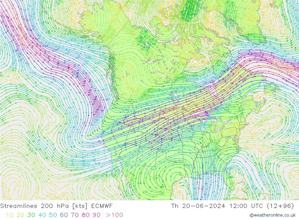 Streamlines 200 hPa ECMWF Th 20.06.2024 12 UTC