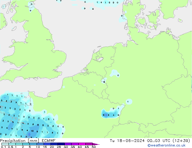 Precipitation ECMWF Tu 18.06.2024 03 UTC