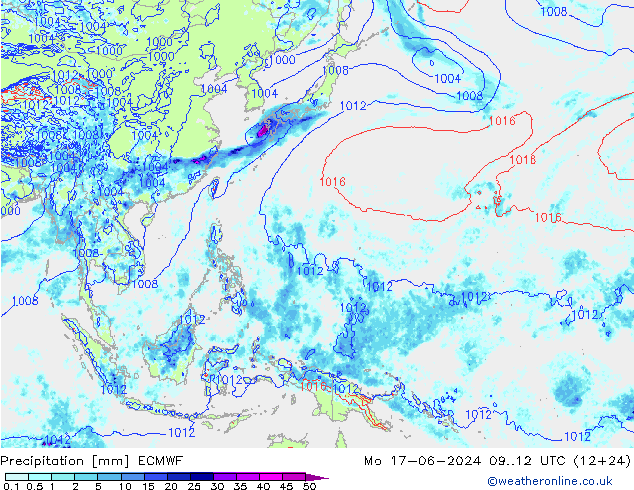Precipitación ECMWF lun 17.06.2024 12 UTC