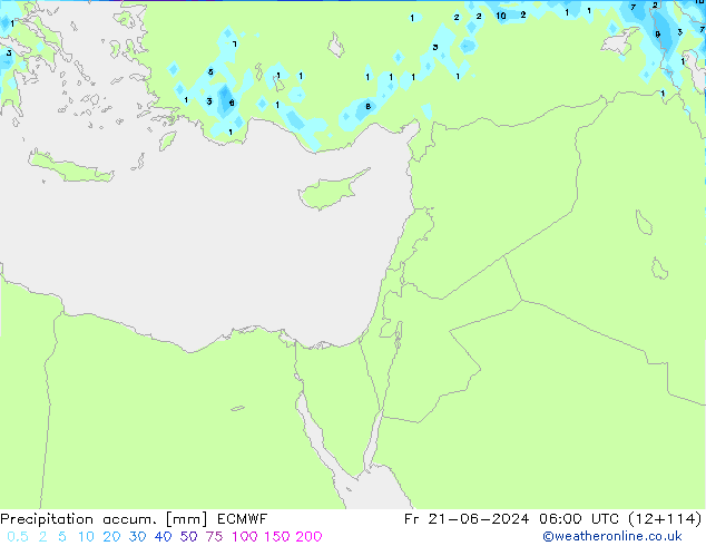 Precipitation accum. ECMWF  21.06.2024 06 UTC