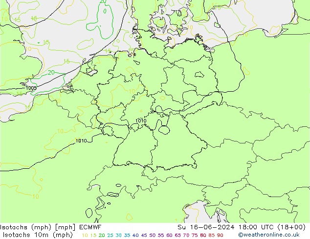 Isotachs (mph) ECMWF Su 16.06.2024 18 UTC
