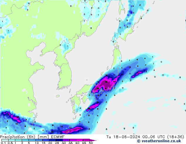 Z500/Rain (+SLP)/Z850 ECMWF Ter 18.06.2024 06 UTC