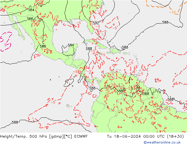 Z500/Regen(+SLP)/Z850 ECMWF di 18.06.2024 00 UTC