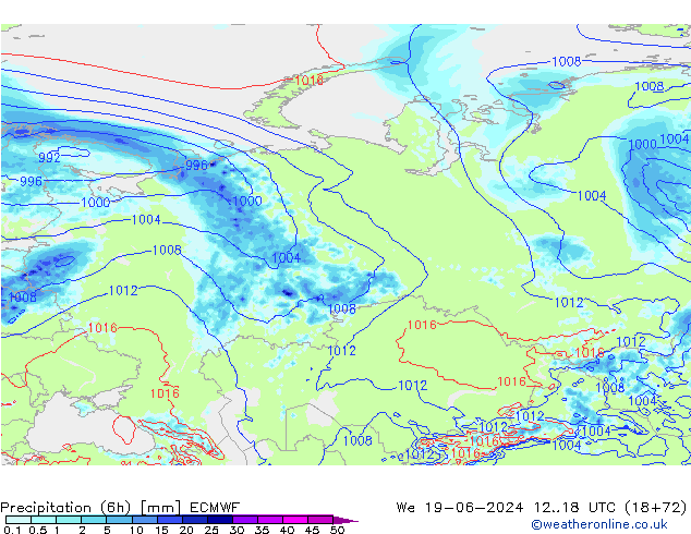Z500/Rain (+SLP)/Z850 ECMWF Qua 19.06.2024 18 UTC