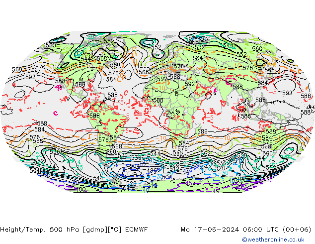 Z500/Rain (+SLP)/Z850 ECMWF Seg 17.06.2024 06 UTC